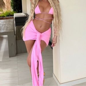 MARS THE LABEL TIE UP MINI SKIRT